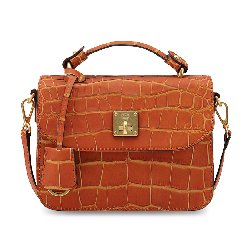 2014 NEW MCM FIRST LADY CROCO SATCHEL SMALL